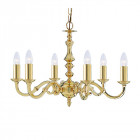 Suspension 6 ampoules séville, en laiton antique Suspension 6 ampoules séville, en laiton antique