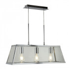 Suspension 65 cm voyager, chrome et verre