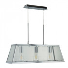 Suspension 65 cm voyager, chrome et verre