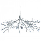 Suspension 78 cm wisteria, en chrome et cristal