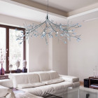Suspension 78 cm wisteria, en chrome et cristal