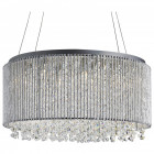 Suspension 8 ampoules beatrix, en chrome et cristal