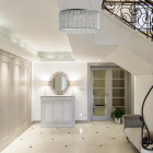 Suspension 8 ampoules beatrix, en chrome et cristal