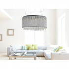 Suspension 8 ampoules beatrix, en chrome et cristal Suspension 8 ampoules beatrix, en chrome et cristal