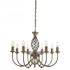 Suspension 8 ampoules zanzibar, en laiton antique