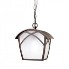 Suspension alba, aluminium et verre, marron