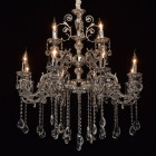 Suspension argentée classic 12 ampoules 150 cm