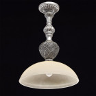 Suspension argentée country 1 ampoule 221 cm