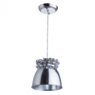 Suspension argentée flora 1 ampoule 115 cm