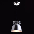 Suspension argentée flora 1 ampoule 115 cm