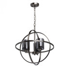 Suspension argentée loft 3 ampoules 85 cm