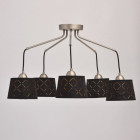 Suspension argentée megapolis 5 ampoules 50 cm