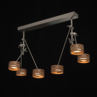 Suspension argentée megapolis 6 ampoules 54 cm