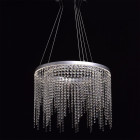 Suspension argentéeée crystal   153 cm
