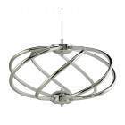 Suspension bardot, chrome et acrylique, 42w