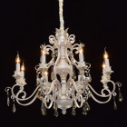 Suspension blanche country 8 ampoules 272 cm