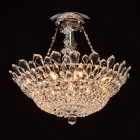 Suspension blanche crystal 12 ampoules 55 cm