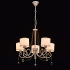 Suspension blanche elegance 5 ampoules 96 cm