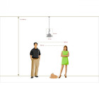 Suspension blanche flora 1 ampoule 125 cm
