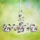 Suspension blanche flora 3 ampoules 130 cm