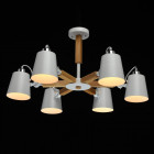 Suspension blanche megapolis 6 ampoules 40 cm
