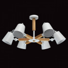 Suspension blanche megapolis 6 ampoules 40 cm