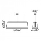 Suspension bois noir stood 5 ampoules
