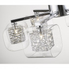 Suspension chrome nottingham 6 lumières