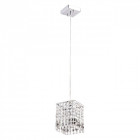 Suspension chromée crystal 1 ampoule 90 cm