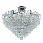 Suspension chromée crystal 5 ampoules 43 cm