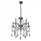Suspension chromée crystal 5 ampoules 94 cm