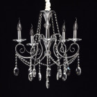 Suspension chromée crystal 5 ampoules 94 cm Suspension chromée crystal 5 ampoules 94 cm