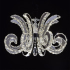 Suspension chromée crystal 80 ampoules 132 cm