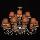 Suspension chromée elegance 15 ampoules 100 cm