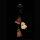 Suspension chromée elegance 3 ampoules 135 cm