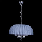 Suspension chromée elegance 5 ampoules 72 cm
