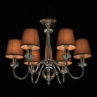 Suspension chromée elegance 6 ampoules 145 cm