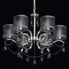 Suspension chromée elegance 6 ampoules 76 cm