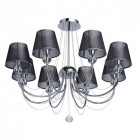 Suspension chromée elegance 8 ampoules 63 cm