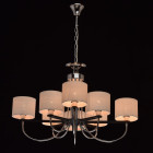 Suspension chromée megapolis 8 ampoules 90 cm