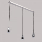 Suspension chromée techno 3 ampoules 195 cm