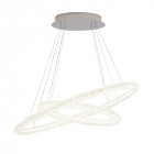 Suspension circle, en chrome et cristal, 83 cm