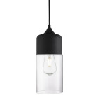 Suspension cylindrique olsson, en verre, noir