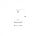 Suspension de jardin pergola led h550 49 ampoules