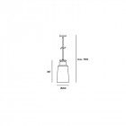 Suspension décorative nube h390 1 ampoule