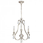 Suspension dewitt, argent finition dorée, 3 ampoules