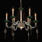 Suspension dorée classic 6 ampoules 105 cm