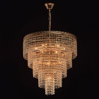 Suspension dorée crystal 10 ampoules 90 cm