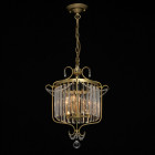 Suspension dorée crystal 3 ampoules 90 cm
