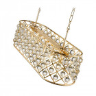 Suspension dorée en cristal sandbanks 5 lumières Suspension dorée en cristal sandbanks 5 lumières